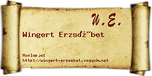 Wingert Erzsébet névjegykártya